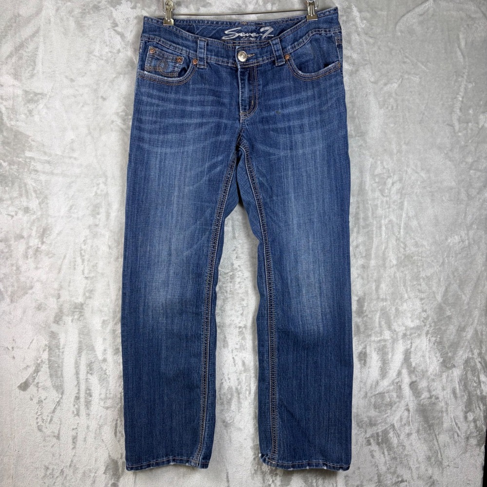 Seven 7‎ Womens Jeans Bootcut Luxe Denim Size 14 Blue Western Cowgirl Rodeo